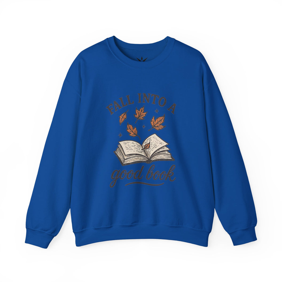 ORVIAN — Fall Into a Good Book Ghost Crewneck, Cozy Autumn Book Lover Unisex Heavy Blend