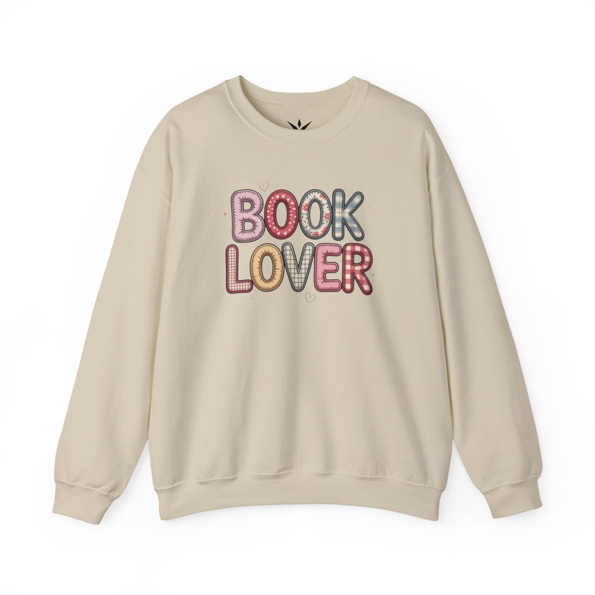 ORVIAN — Book Lover Floral Crewneck, Colorful Typography & Rose Book Stack Unisex Heavy Blend