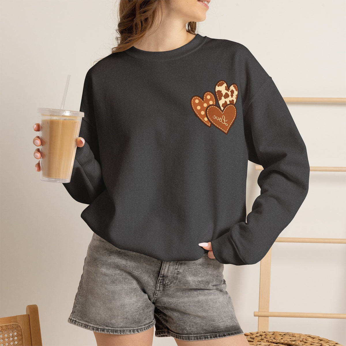 ORVIAN — Highland Cow & Cute Ghost Western Floral Crewneck, Spooky Unisex Sweatshirt