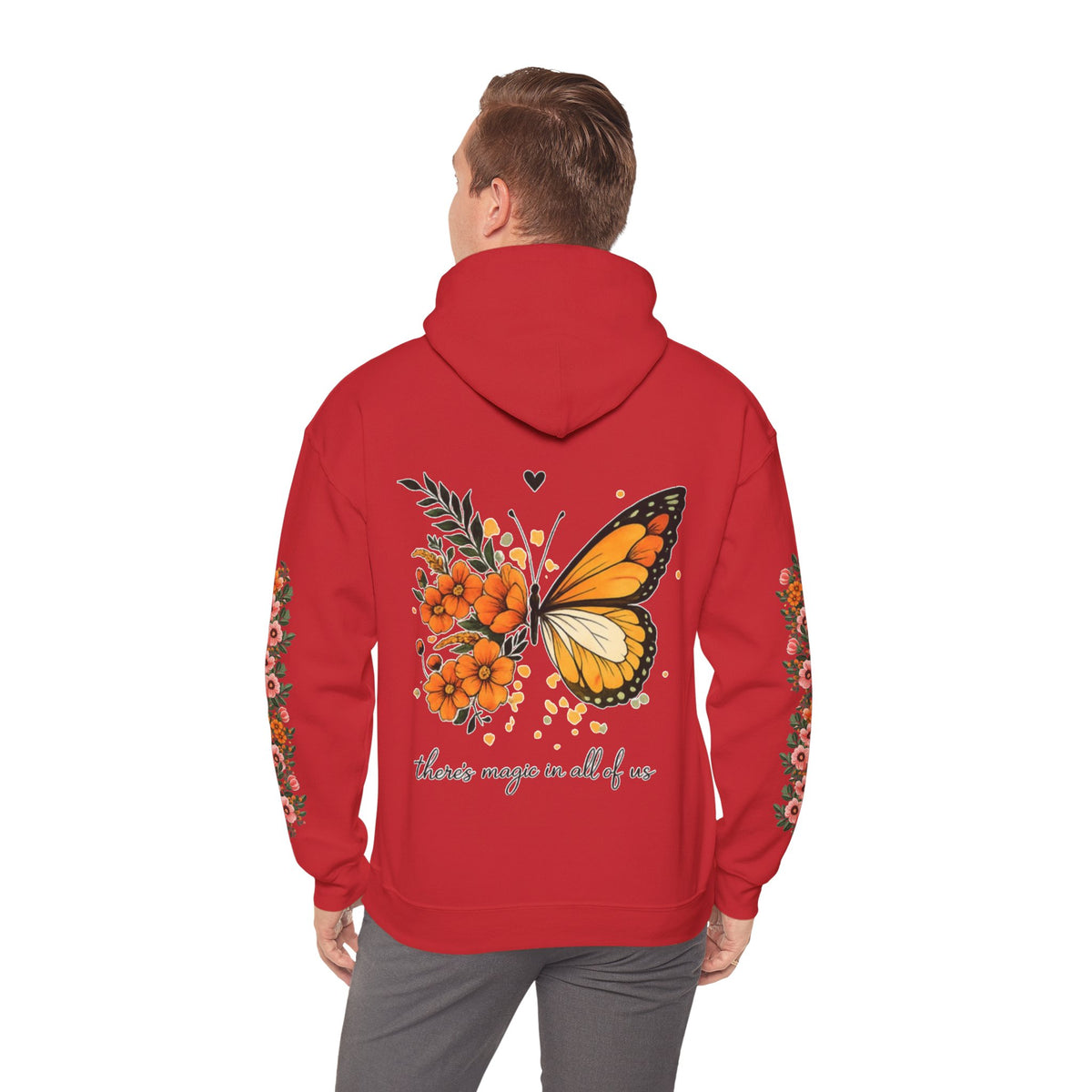 ORVIAN — Magic Floral Butterfly Unisex Heavy Blend Hoodie
