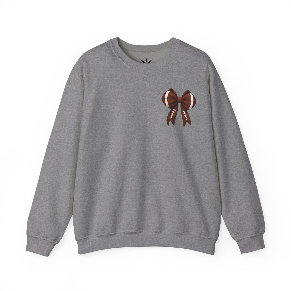 ORVIAN — Touchdown Season Coquette Football Bow Crewneck, Varsity Game Day Unisex Heavy Blend