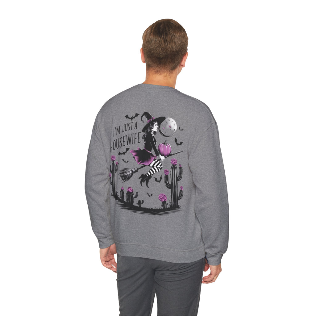 ORVIAN — Witch Please & I'm Just a Housewife Witch Crewneck, Magical Cauldron Unisex Heavy Blend