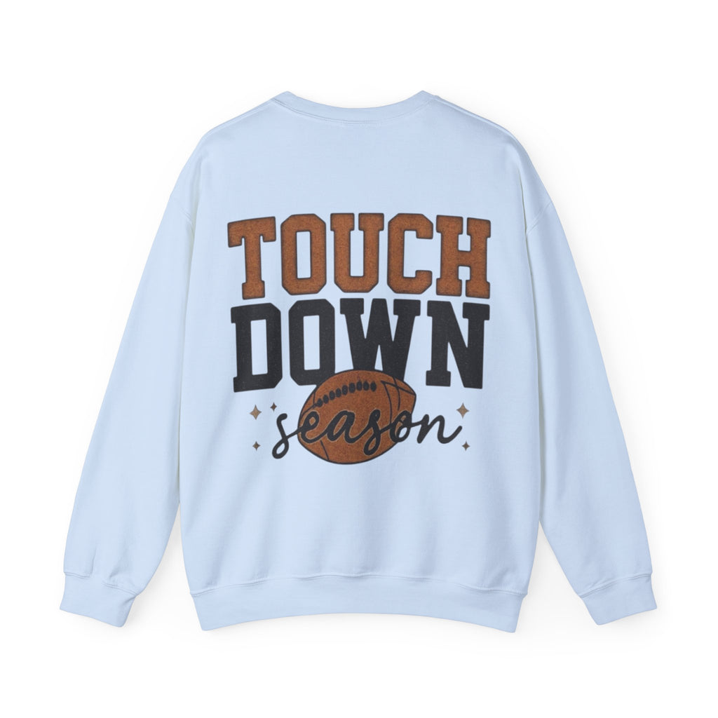 ORVIAN — Touchdown Season Coquette Football Bow Crewneck, Varsity Game Day Unisex Heavy Blend