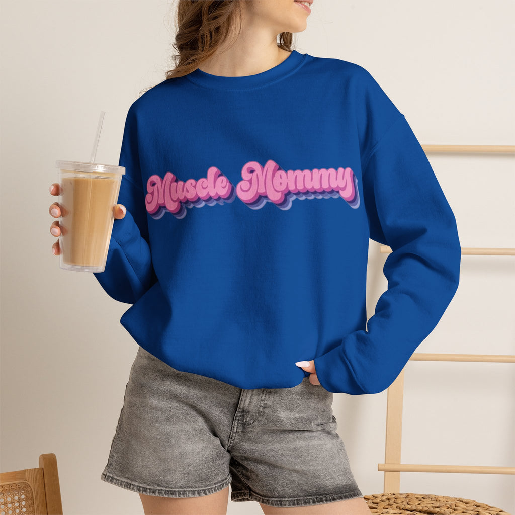 ORVIAN — Muscle Mommy Girls Just Wanna Have Guns Crewneck, Bold Feminine Typography Unisex